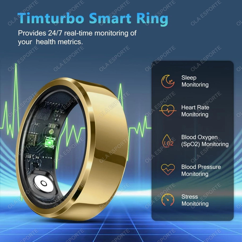 Nuevo Anillo Inteligente 2026 con Monitor de Frecuencia Cardíaca, Presión Arterial, Sueño y Seguimiento de Movimiento, Resistente al Agua IP68, para Hombres y Mujeres, Regalo para las Fiestas
