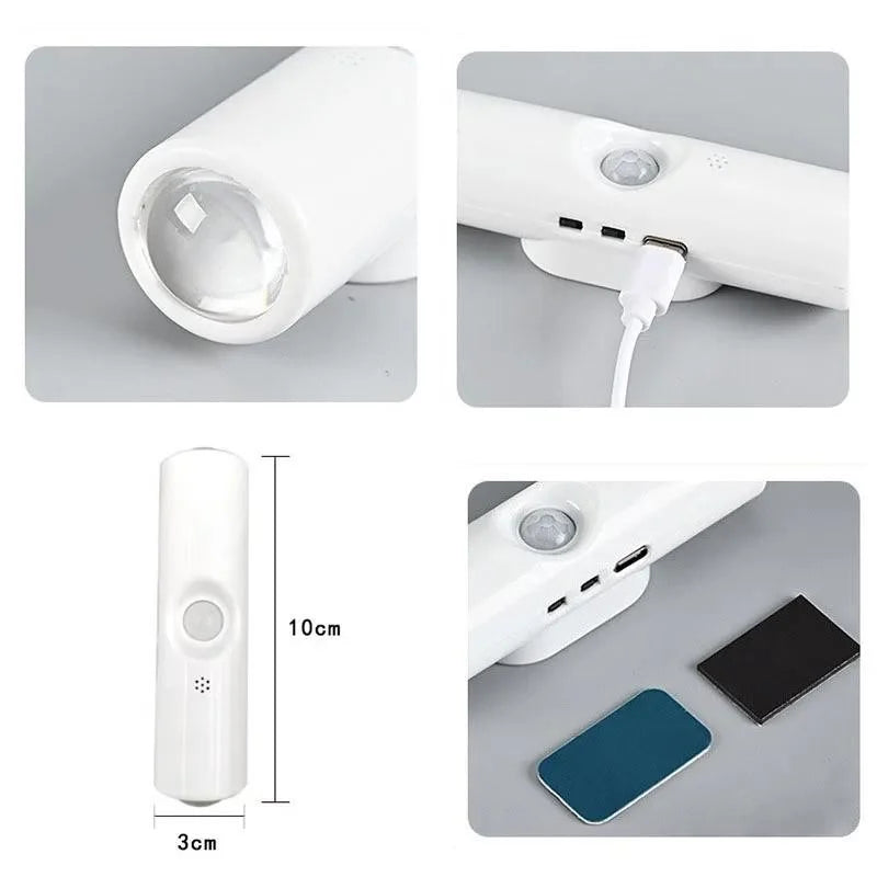 Lámpara de Noche Inteligente RGB con Gradiente, Sensor de Movimiento Magnético, Recargable, para Dormitorio, Baño, Armario, Jardín, Decoración del Hogar