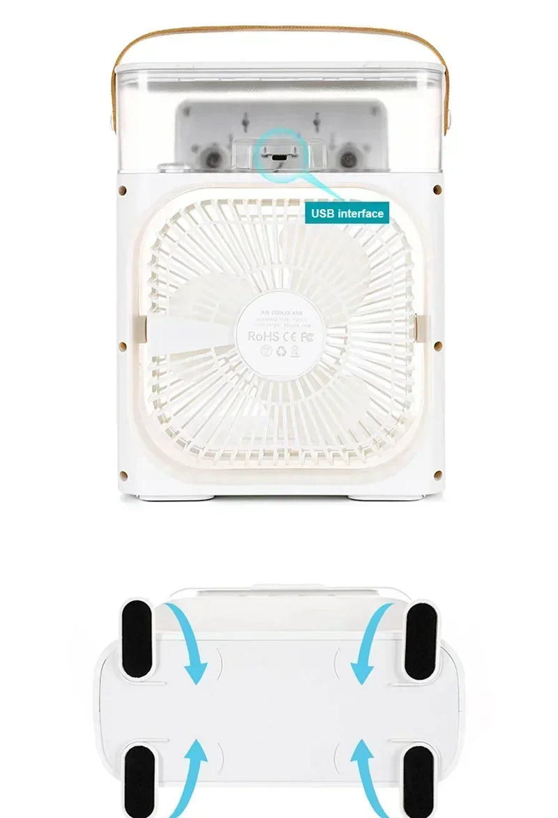 Ventilador Humidificador Portátil con 3 Velocidades