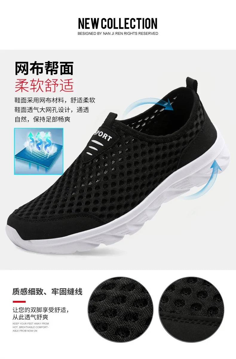 YRZL, zapatos informales ligeros para hombre, zapatillas informales transpirables sin cordones para hombre, zapatos planos antideslizantes para caminar al aire libre, talla 39-46