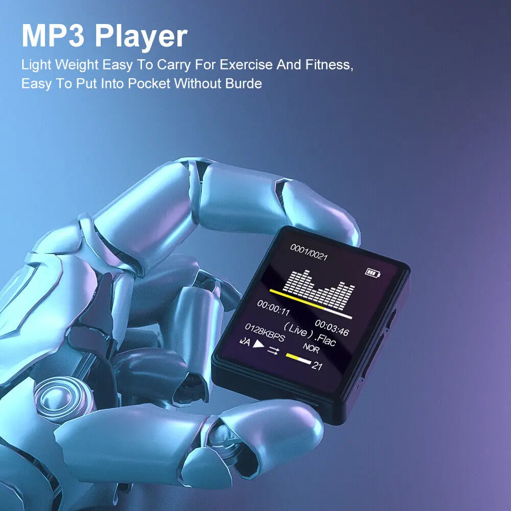 Reproductor MP3 HiFi Portátil con Bluetooth y Pantalla TFT Radio FM