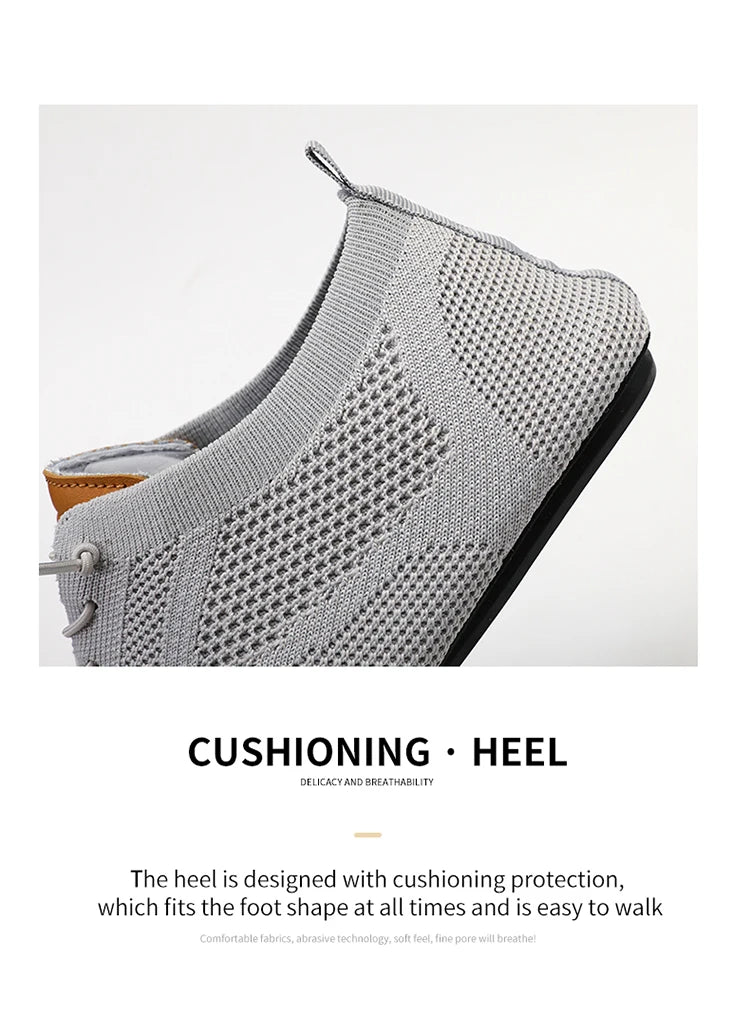 Zapatos informales ligeros sin cuero para hombre, mocasines de malla a la moda para parejas, zapatillas transpirables con cordones para hombre, zapatos planos suaves para Yoga