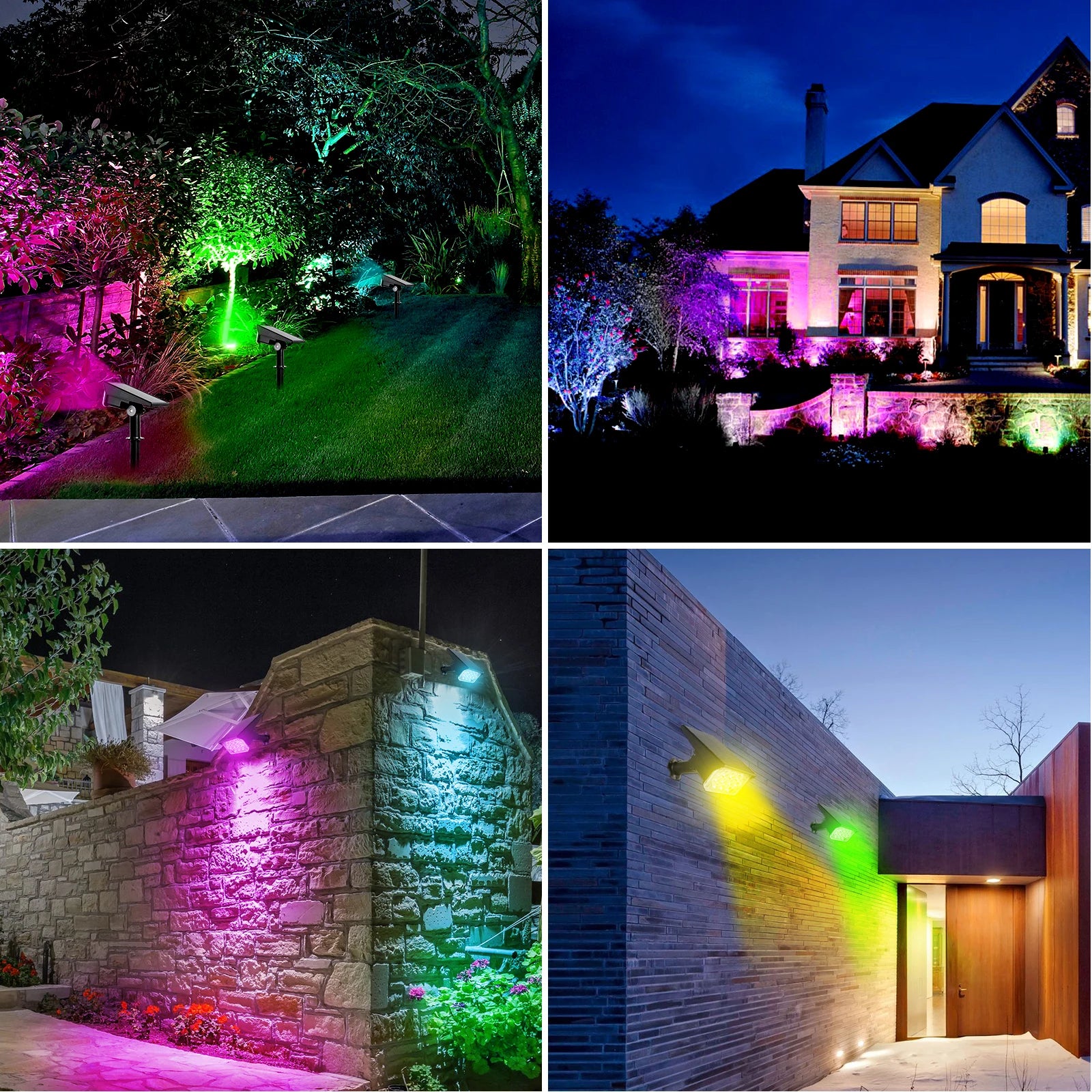 Foco Solar LED para Exteriores, Superbrillante con Temperatura Ajustable IP65