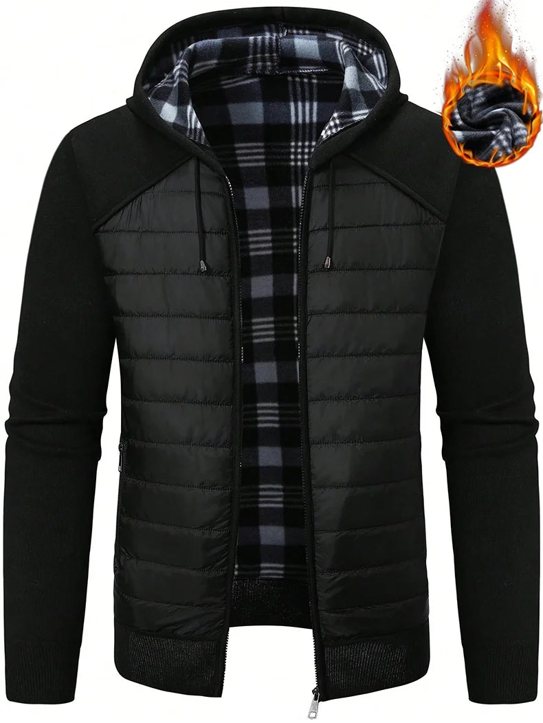 Cárdigan de Punto con Cremallera para Hombre | Bolsillos y Cuello Alto