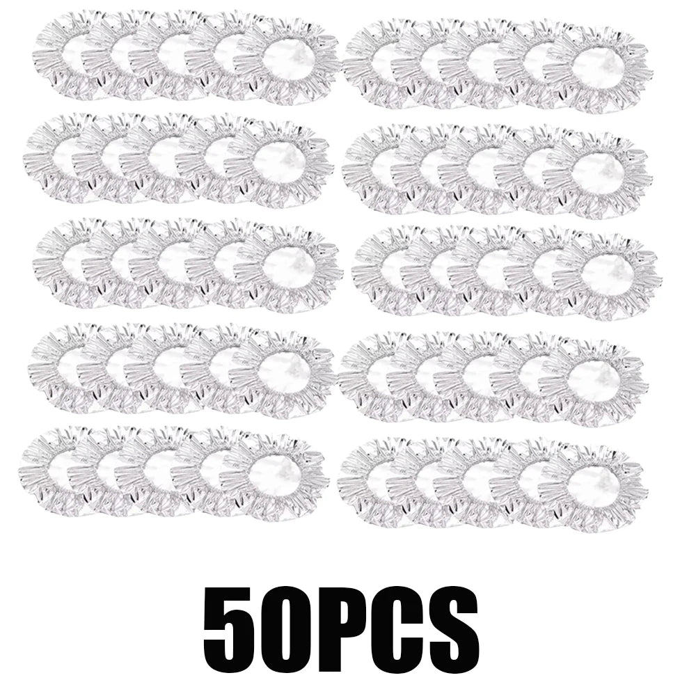 10-50 piezas de cubiertas reutilizables de aluminio para recipientes, aislamiento térmico y conservación del calor, aptas para alimentos, para horno, comida para llevar, picnic