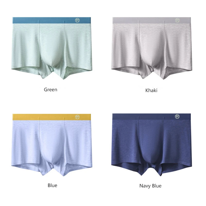 Ropa interior de fibra de bambú para hombre, Boxers cómodos y transpirables, calzoncillos de fibras regeneraradas L XL XXL 3XL 4XL, 3 uds.