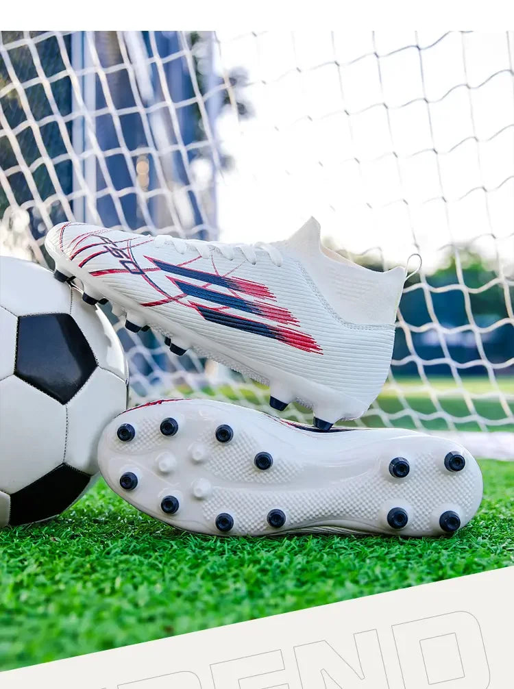 Botas de fútbol unisex de caña alta con cuello de calcetín transpirables