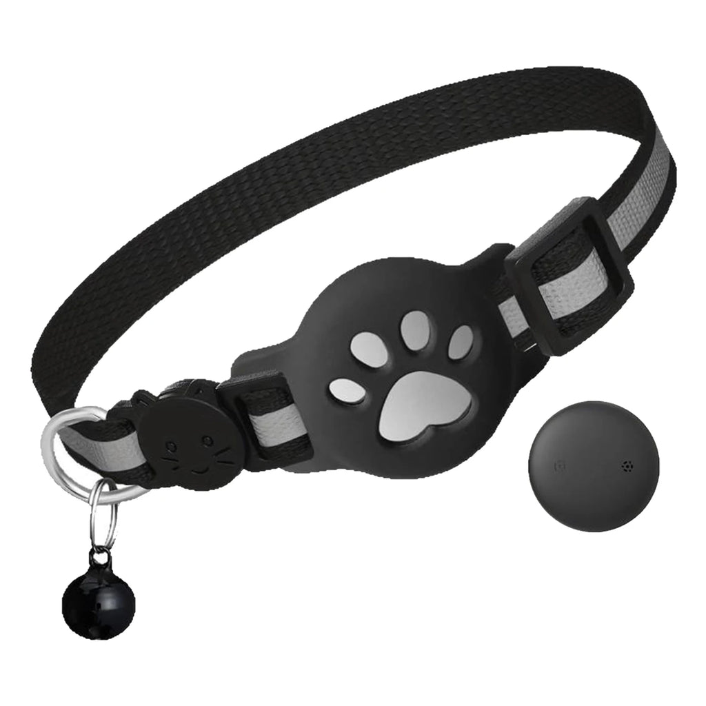 Localizador Electrónico de Mascotas para iOS y Android, Rastreador de Mascotas Impermeable con Campana, Solución de Rastreo, Collar Inteligente para Gatos Pequeños a Grandes