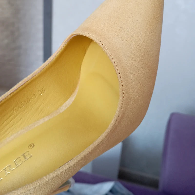 Zapatos de Tacón Alto 9cm para Mujer - Gamuza, Tallas Grandes