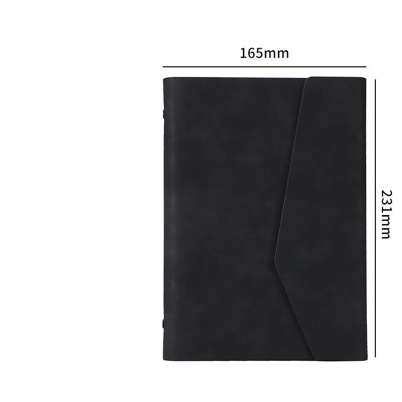 Carpeta A5 de 6 Anillas con Papel Rayado y Bolsillo Multifuncional para Tarjetas, Organizador de Presupuesto, Cuaderno, Diario