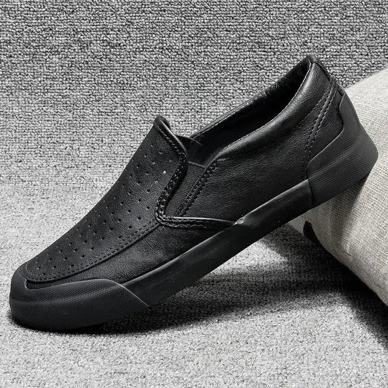Nuevo en zapatos informales para hombre, sin cordones, talla 45, liquidación barata, elegantes, tendencia 20225, zapatos de cuero elegantes para hombre, clásicos y originales