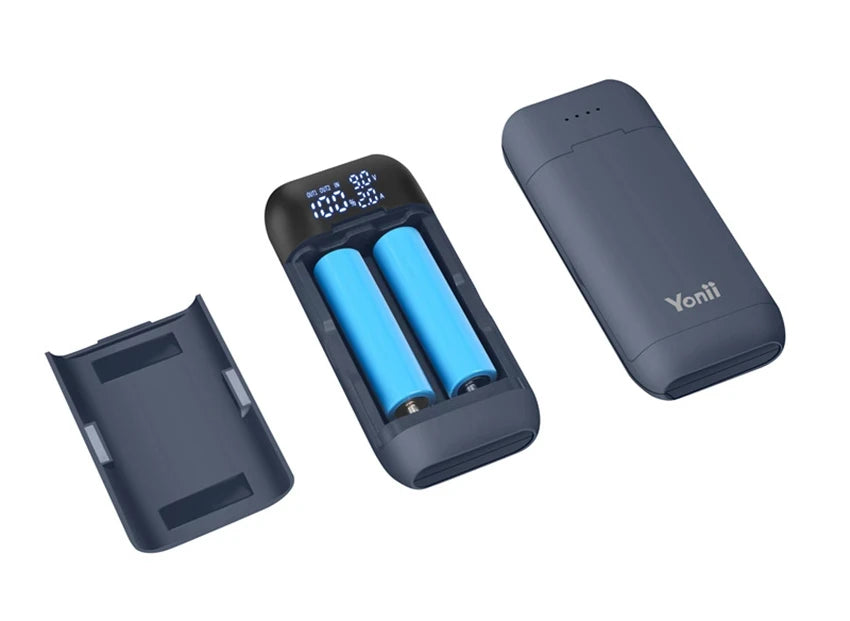 Caja Cargadora Power Bank 18650/21700, Carga Rápida QC3.0 18W