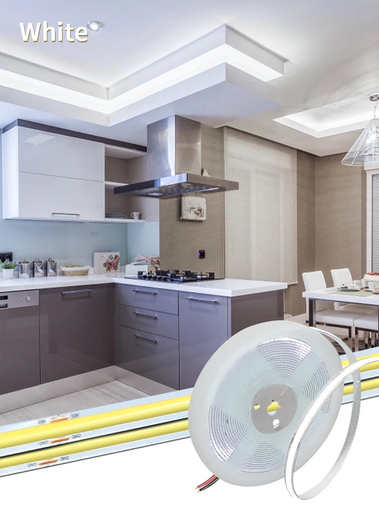 Tira LED COB Flexible de Alta Densidad para Decoración