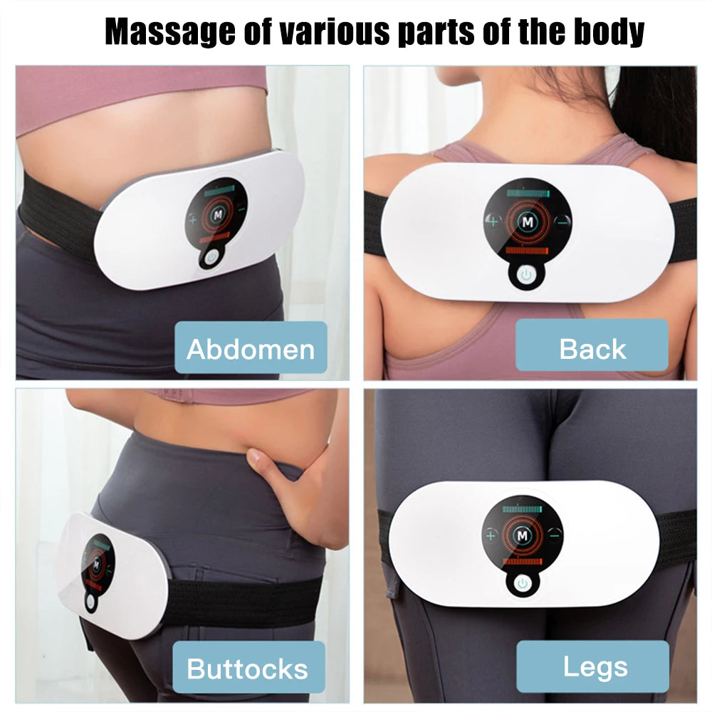 Masajeador delgado Abdominal EMS, entrenador eléctrico de cintura, quemador de grasa y celulitis, cinturón, vibración, masaje muscular, adelgazamiento, pulso, pérdida de peso