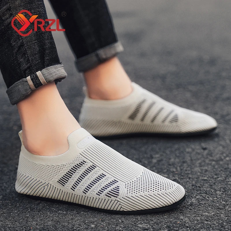 YRZL, mocasines de malla para hombre, mocasines para conducir, zapatos planos con parte inferior fina para caminar, mocasines informales antideslizantes transpirables, zapatos de verano para hombre