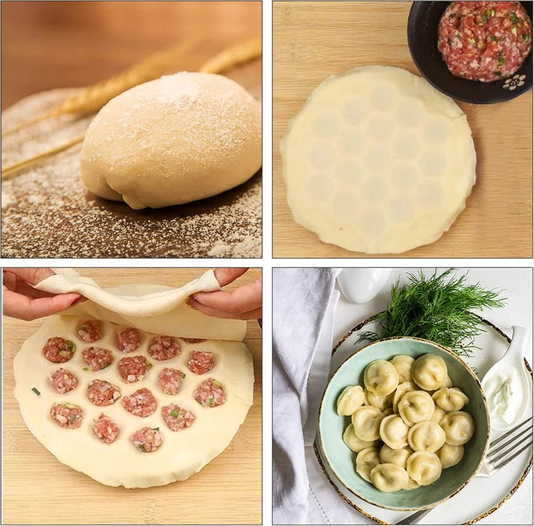 Fabricante de raviolis ruso con 37 agujeros, molde para dumplings, aleación de aluminio, Pelmeni, fabricante de dumplings de carne, cortador de dumplings hecho a mano JT567