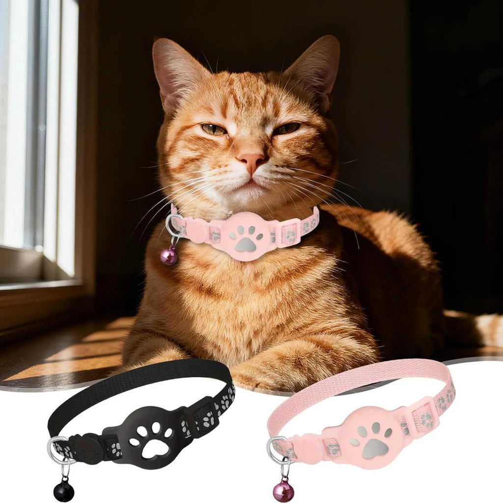 Localizador Electrónico de Mascotas para iOS y Android, Rastreador de Mascotas Impermeable con Campana, Solución de Rastreo, Collar Inteligente para Gatos Pequeños a Grandes