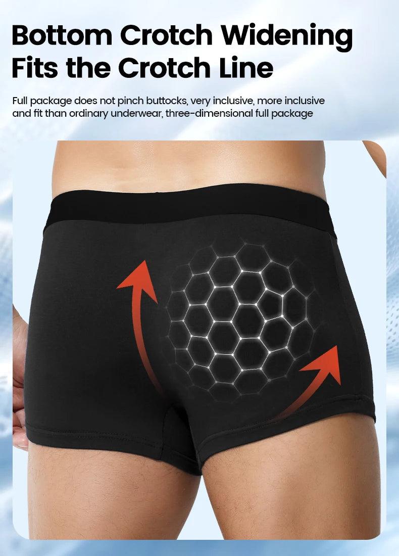 Ropa interior para hombres al por mayor Europa y Estados Unidos boxeadores transfronterizos de seda de hielo boxeadores de tamaño inglés pantalones cortos de gran tamaño