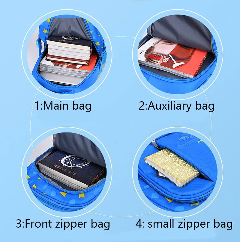 Mochila Escolar con Patrón Geométrico para Adolescentes