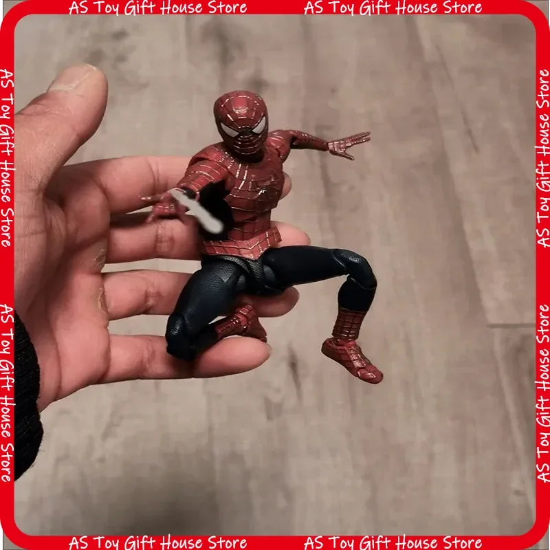 Figura de Acción de Spiderman de 14 cm de Hot Toys - Versión Peter Tobey Maguire Anime Shf, Modelo Articulado, Muñeco Coleccionable, Regalo