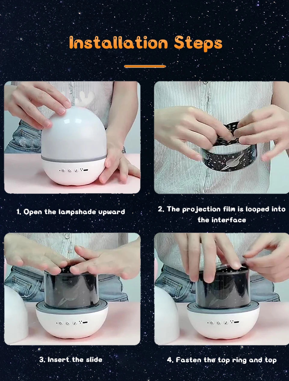 Proyector de Galaxia Bluetooth Luz Nocturna para Niños