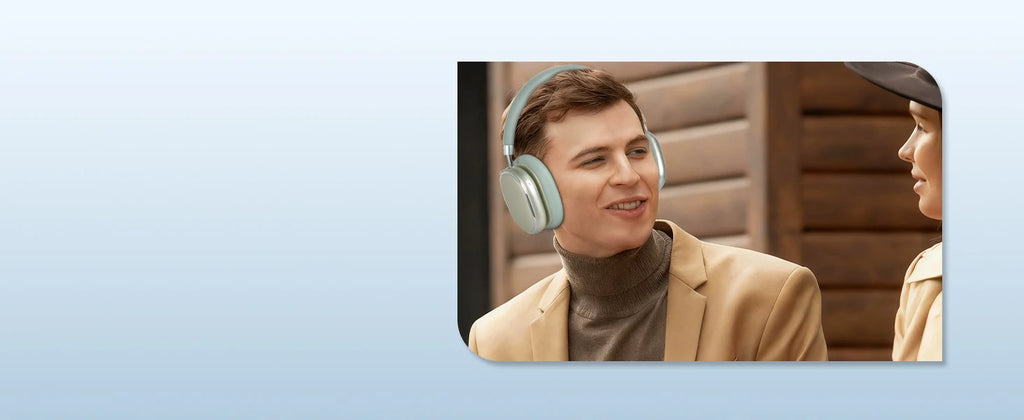 Auriculares híbridos con cancelación activa de ruido con perilla de control 65H de reproducción auriculares sobre la oreja inalámbricos Bluetooth 6,0 Audio de alta resolución