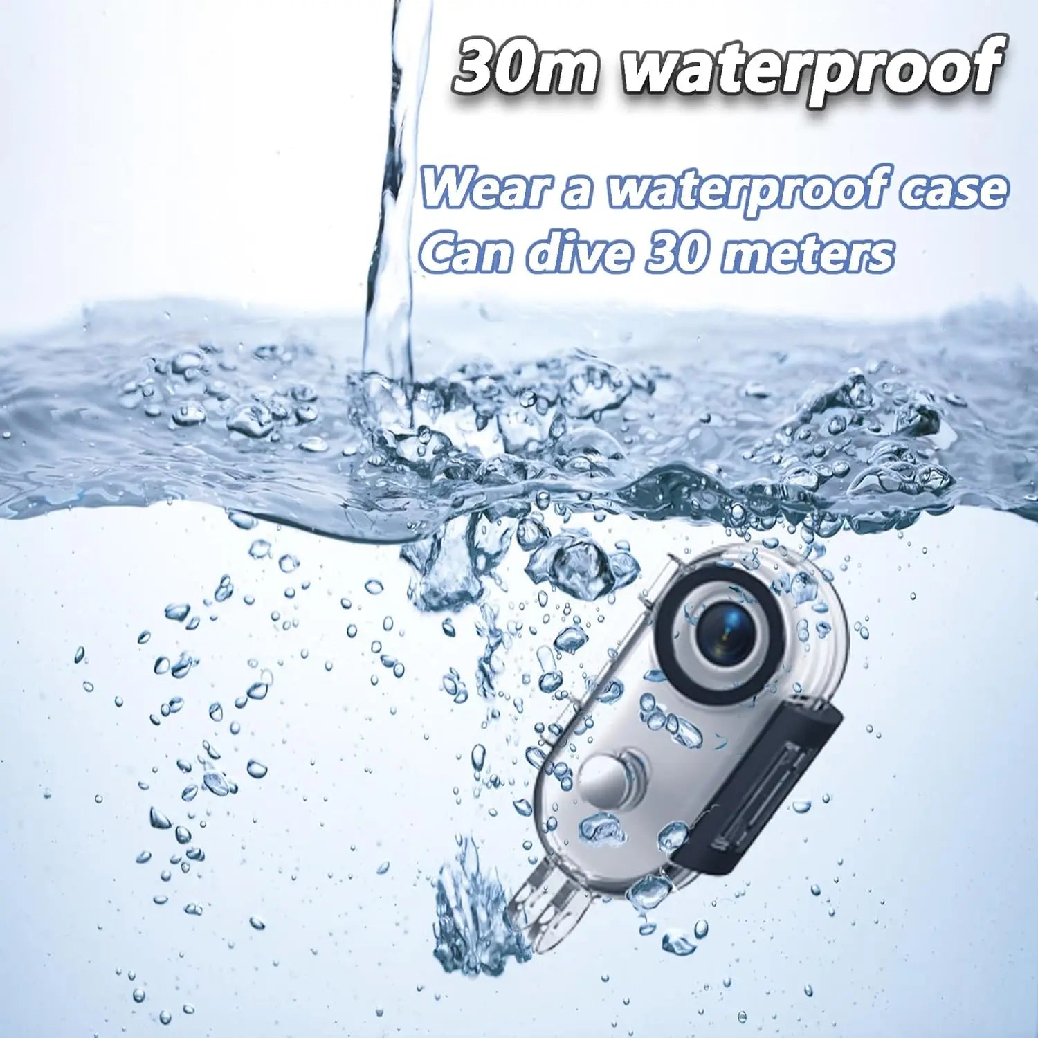 Mini cámara de acción 4K WiFi impermeable con montaje para bicicleta y casco
