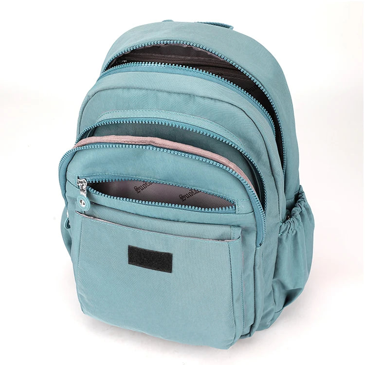 Mochila Elegante Negra para Mujer, Ligera y de Gran Capacidad