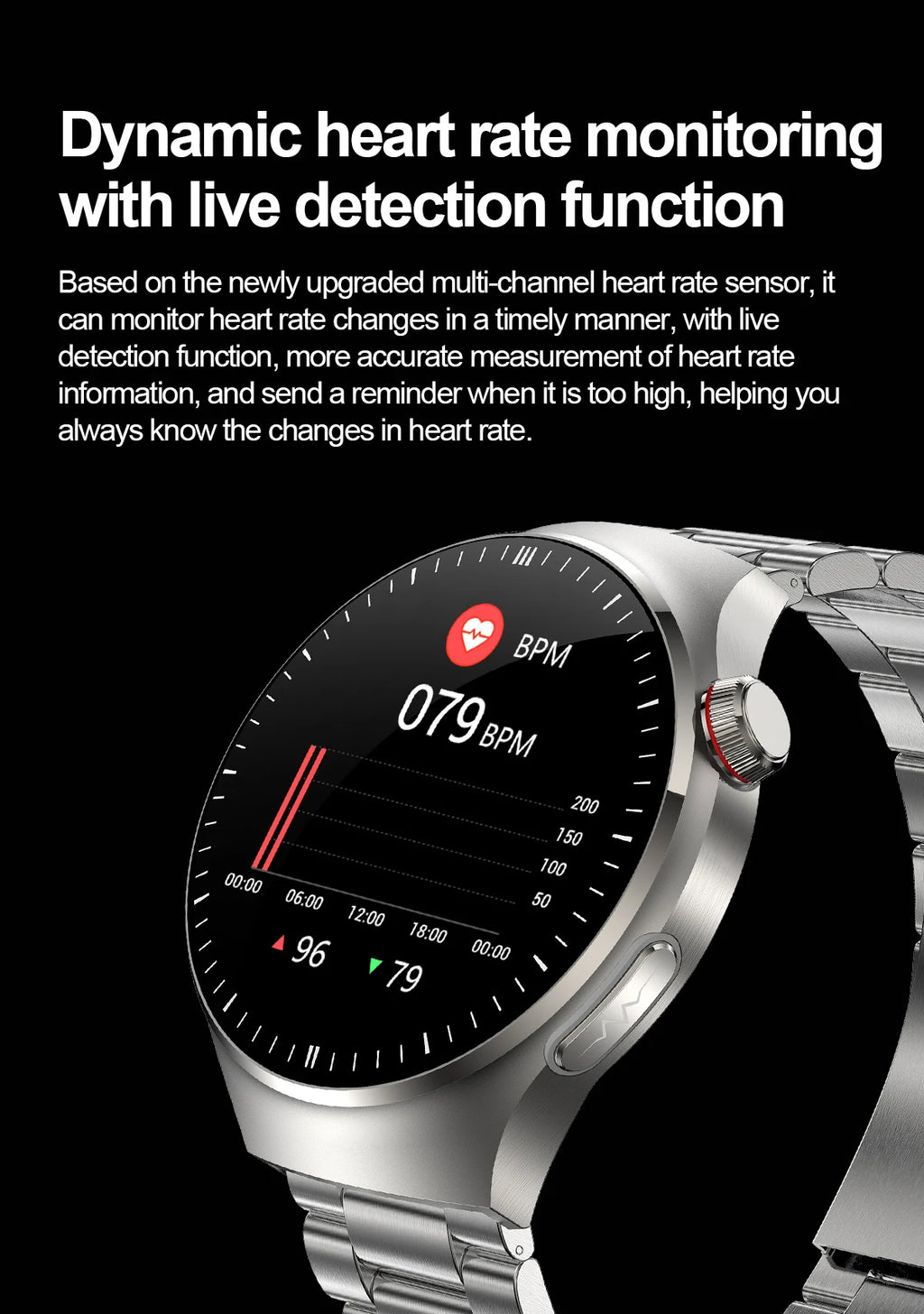 Reloj Inteligente Médico ECG Glucosa Ácido Úrico