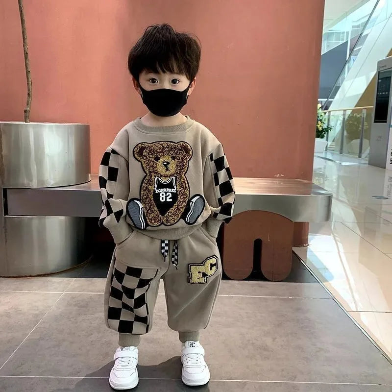 Conjunto buzo con capucha y pantalón para bebés y niños