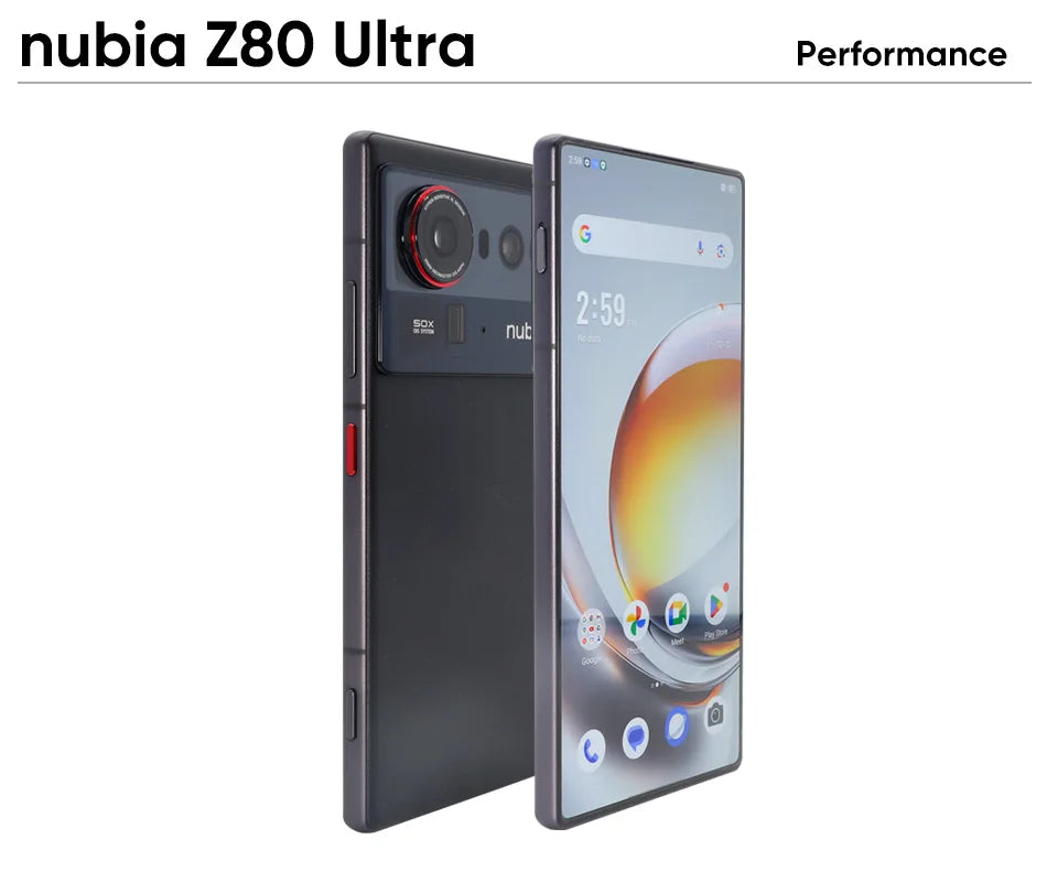 Teléfono Inteligente nubia Z80 Ultra 5G Oficial, Versión Global, Snapdragon 8 Elite Gen 5, 7200 mAh, Pantalla OLED de 6.85'' y 144 Hz, Carga Rápida de 90 W