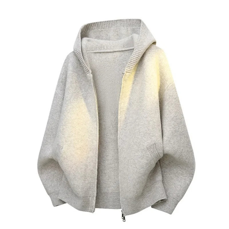 Buzo con Capucha y Cremallera para Hombre - Cárdigan de Punto