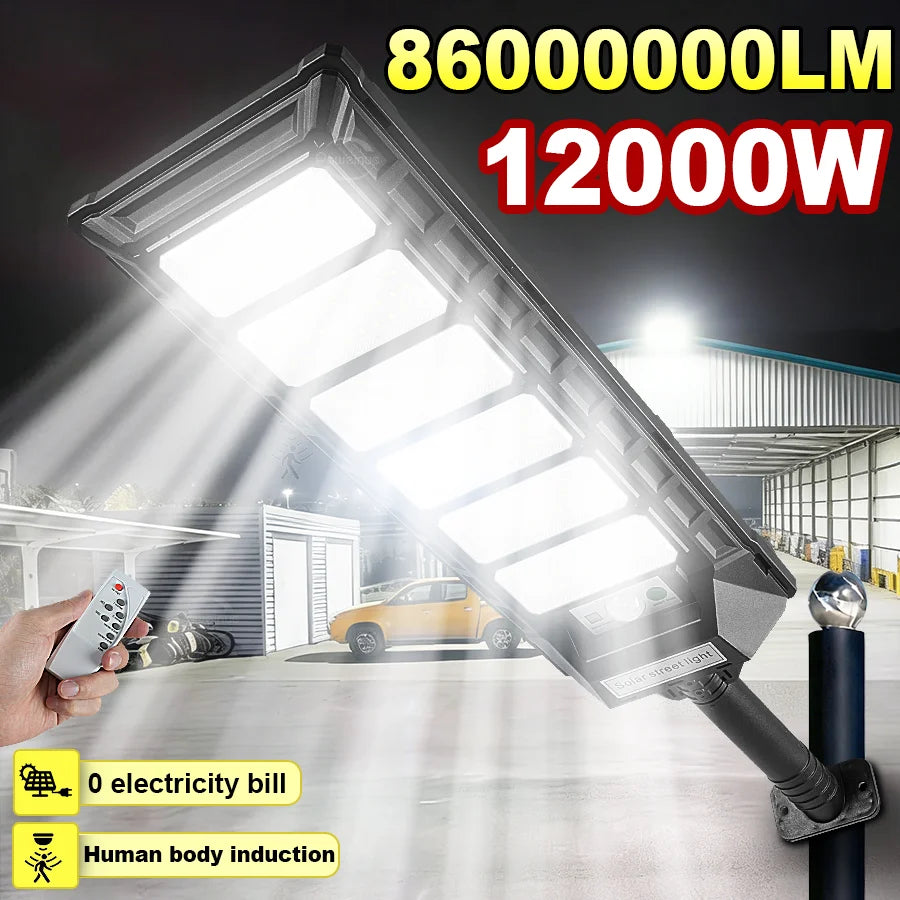 Lámpara Solar LED para Jardín con Sensor de Movimiento IP65