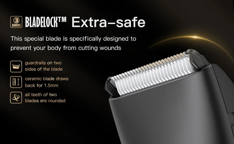   Recortadora de vello corporal para hombres, afeitadora recargable para barba, depiladora de pecho, axilas e ingle