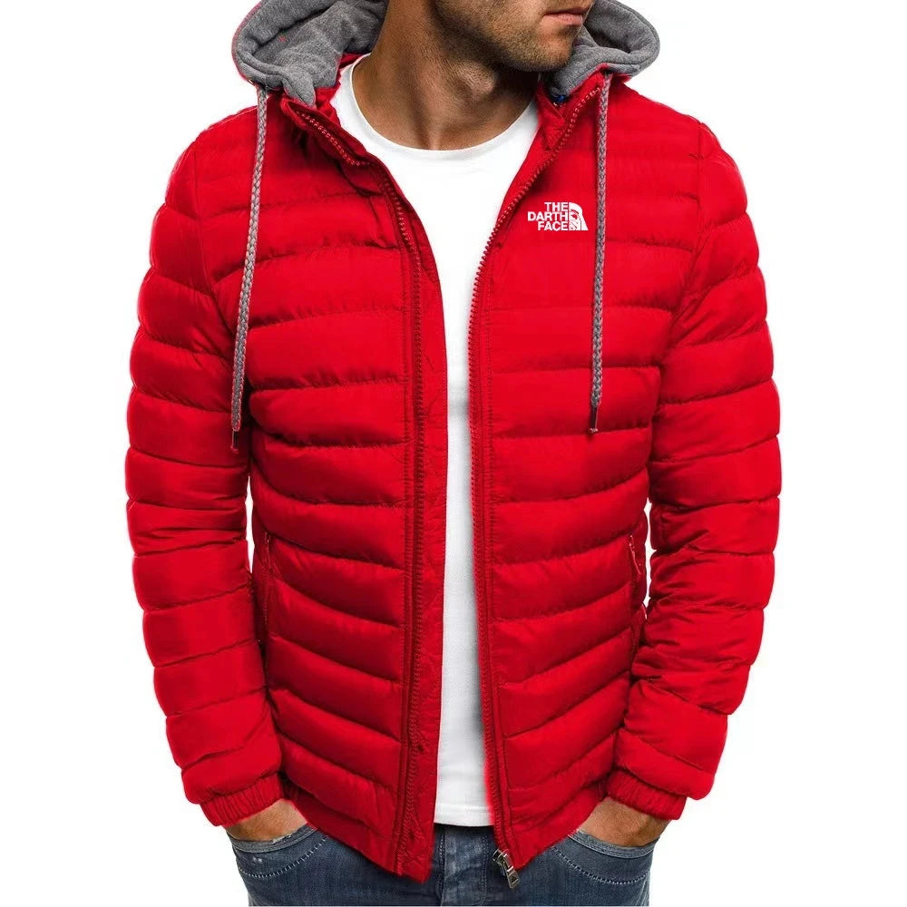 Chaqueta con Capucha para Hombre – Abrigo Ajustado con Cremallera