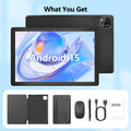 Tablet Android 15 de 10.1 Pulgadas, Compatible con Google Play, Procesador de Cuatro Núcleos, 12GB (3+9) de RAM, 64GB de ROM, Bluetooth, Batería de 6000mAh