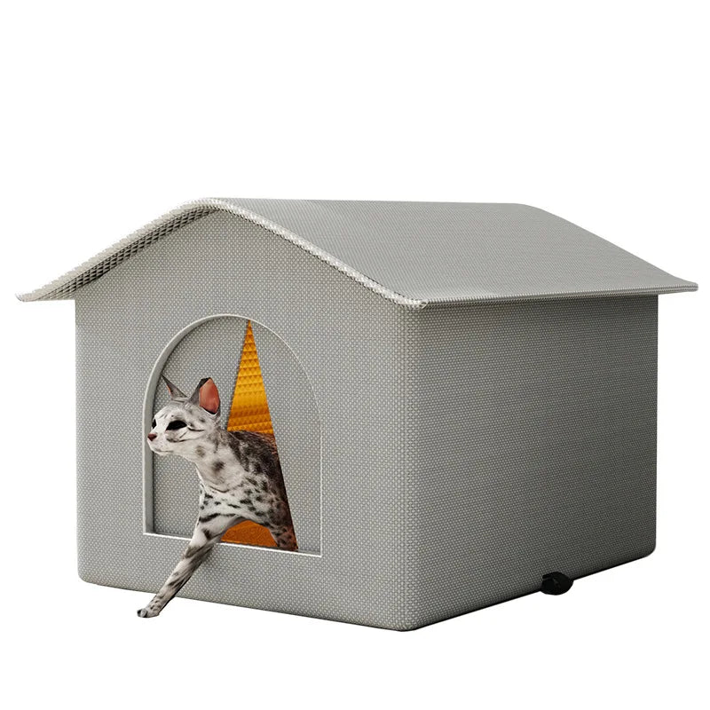 Casita Impermeable para Mascotas – Cama Cueva Plegable Exterior