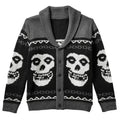 Otoño Invierno y2k retrato impreso Harajuku hombres suéter moda manga larga cálido gótico fantasma tejido cardigan pareja abrigo