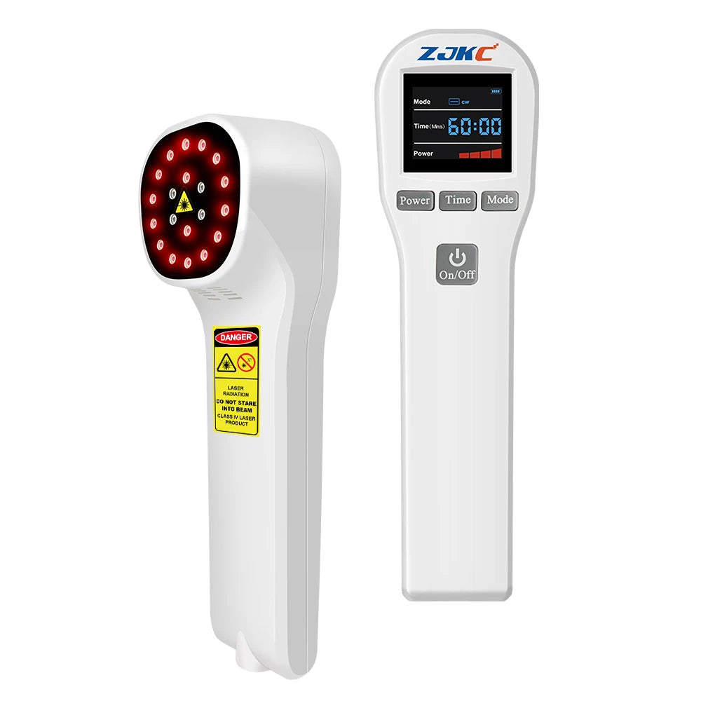 ZJKC-láser de terapia de bajo nivel para curación de heridas, esguinces de talón de ciática, alivio del dolor de cuello, dispositivo de terapia láser frío, 808nm, 650nm