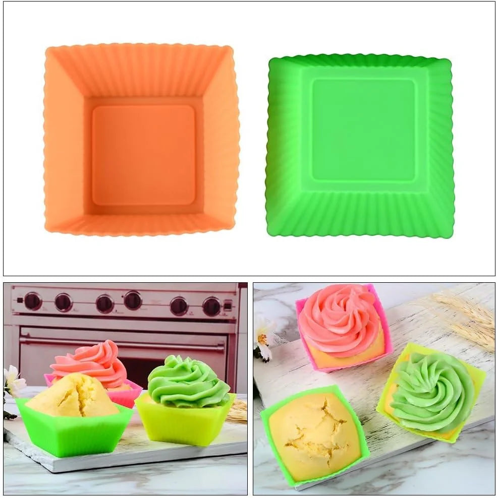 Molde fino de silicona para pastel, hojaldre colorido, taza para muffins, molde para gelatina, molde para pastel pequeño, taza para pastel, molde para pudín de gelatina, taza para hornear muffins
