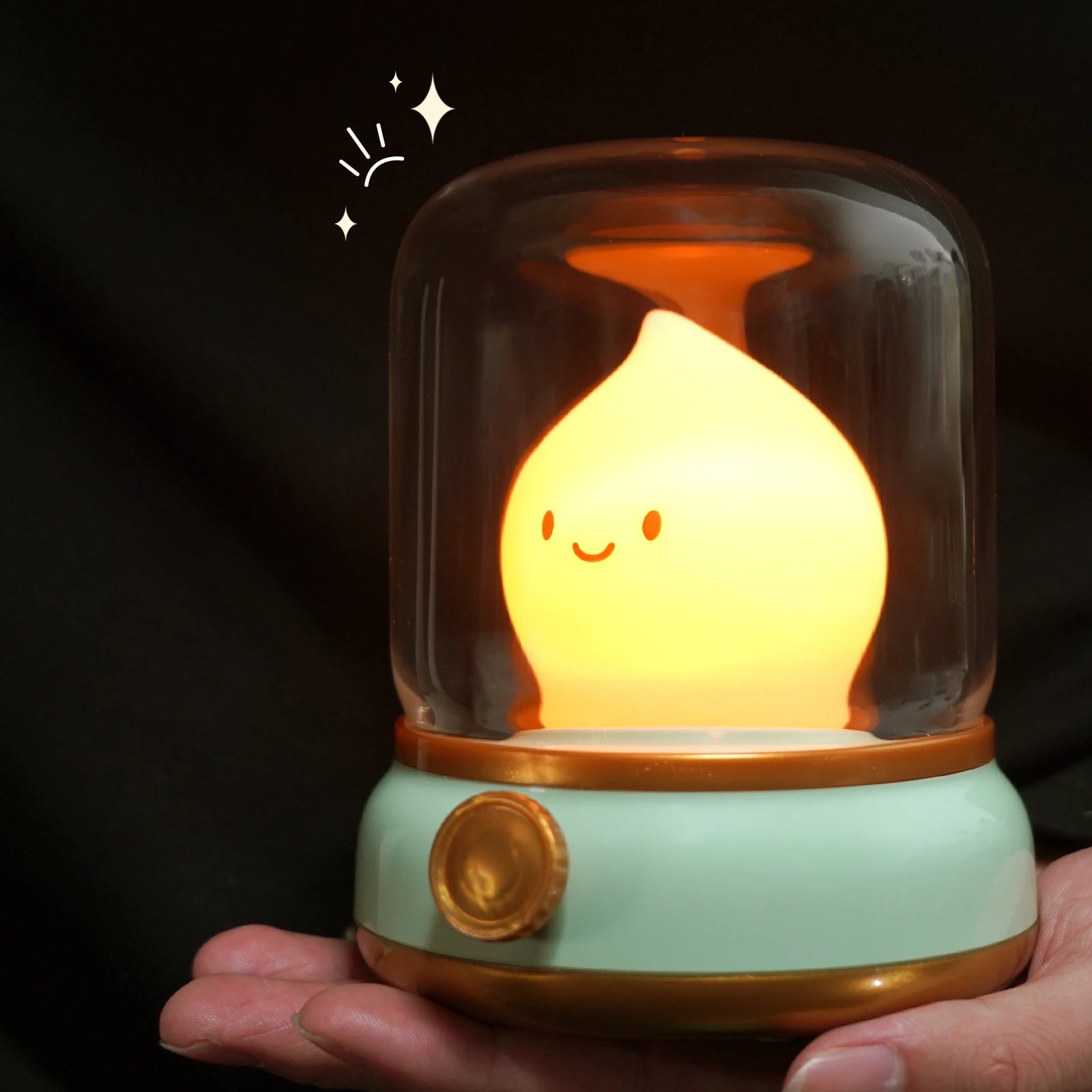 Luz nocturna con forma de vela, bonita lámpara de llama, luz decorativa LED de escritorio, luz nocturna recargable por USB, regalo creativo para dormitorio para niños