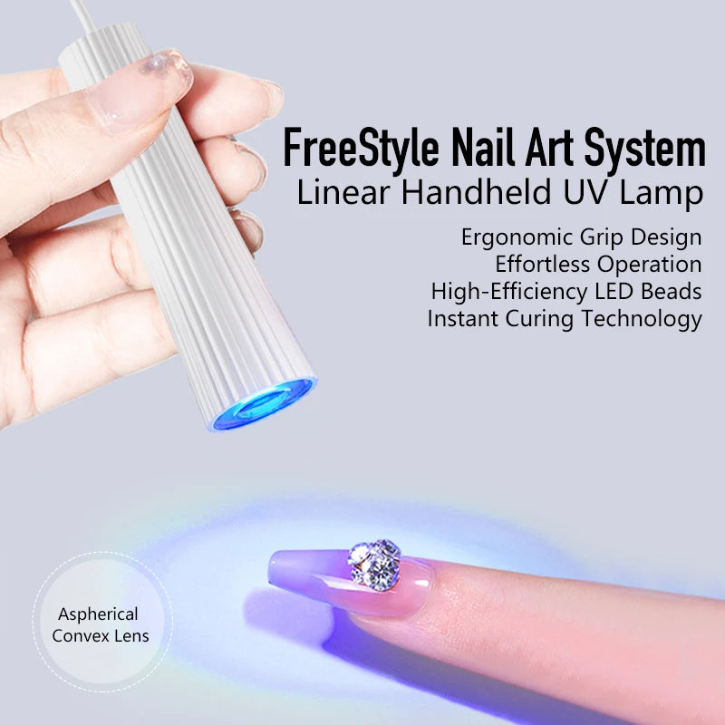 Mini lámpara LED UV para uñas, para secar esmalte de uñas en Gel, secador de uñas de mano, pegamento adhesivo de Gel UV, luz de curado, herramientas de manicura para decoración de uñas
