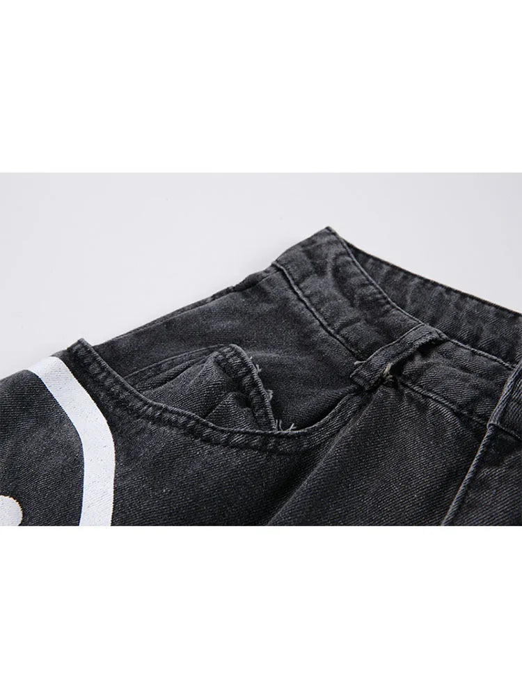 Pantalones Vaqueros Holgados de Pierna Ancha para Mujer, Hip-Hop Informales