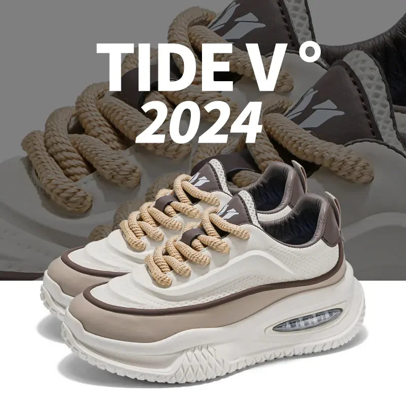 Zapatos Deportivos Casuales para Hombre, Zapatos de Skate con Suela Gruesa a la Moda, Zapatos Modernos y Cómodos para Hombre, Adecuados para Exteriores