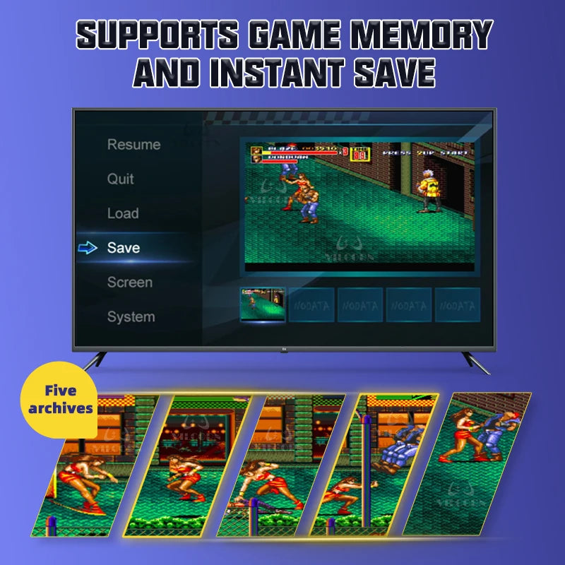VILCORN Game Stick 4k TV HD Out, consola de juegos Retro clásica para Sega Nes Dendy, controlador inalámbrico, Gamepad, soporte para 2 jugadores