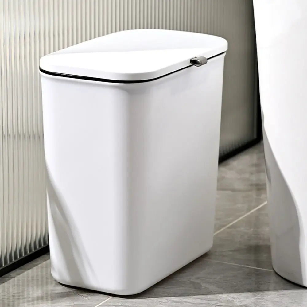 Cubo de basura colgante de 10 L con tapa para cocina y baño