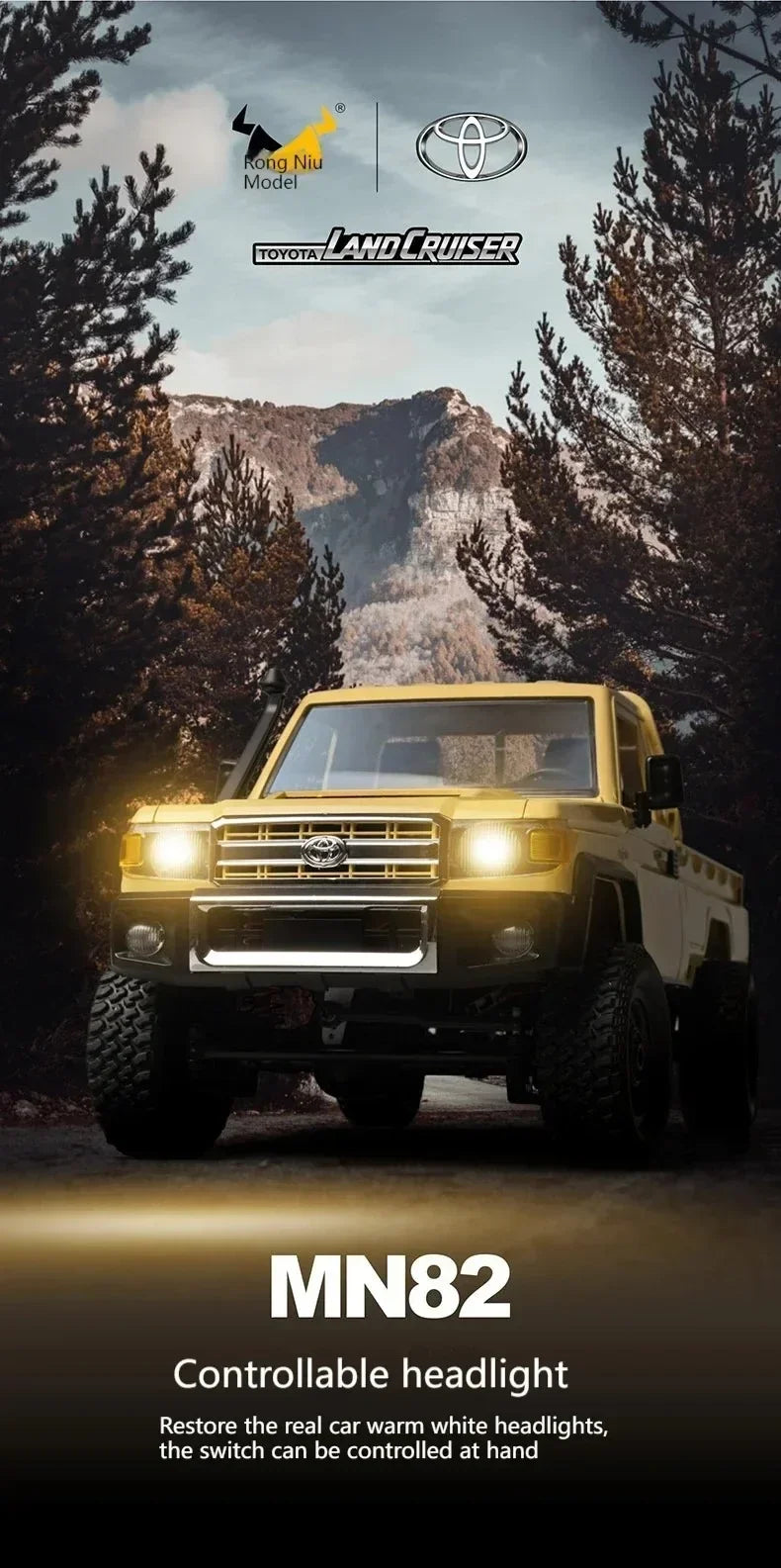 Crawler RC MN82 1:12 4WD Todoterreno con Mando