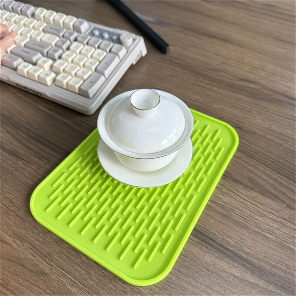 Soporte para ollas de silicona Flexible y duradero, posavasos para vajilla, soporte para ollas, almohadilla caliente antideslizante resistente al calor, almohadilla aislante para vajilla