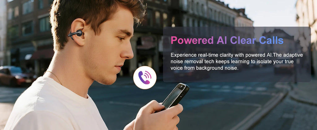 Ohayo A7 auriculares con Clip para la oreja auriculares inalámbricos Bluetooth 5,4 TWS auriculares abiertos con Clip impermeables con 4 micrófonos 40H de tiempo de reproducción