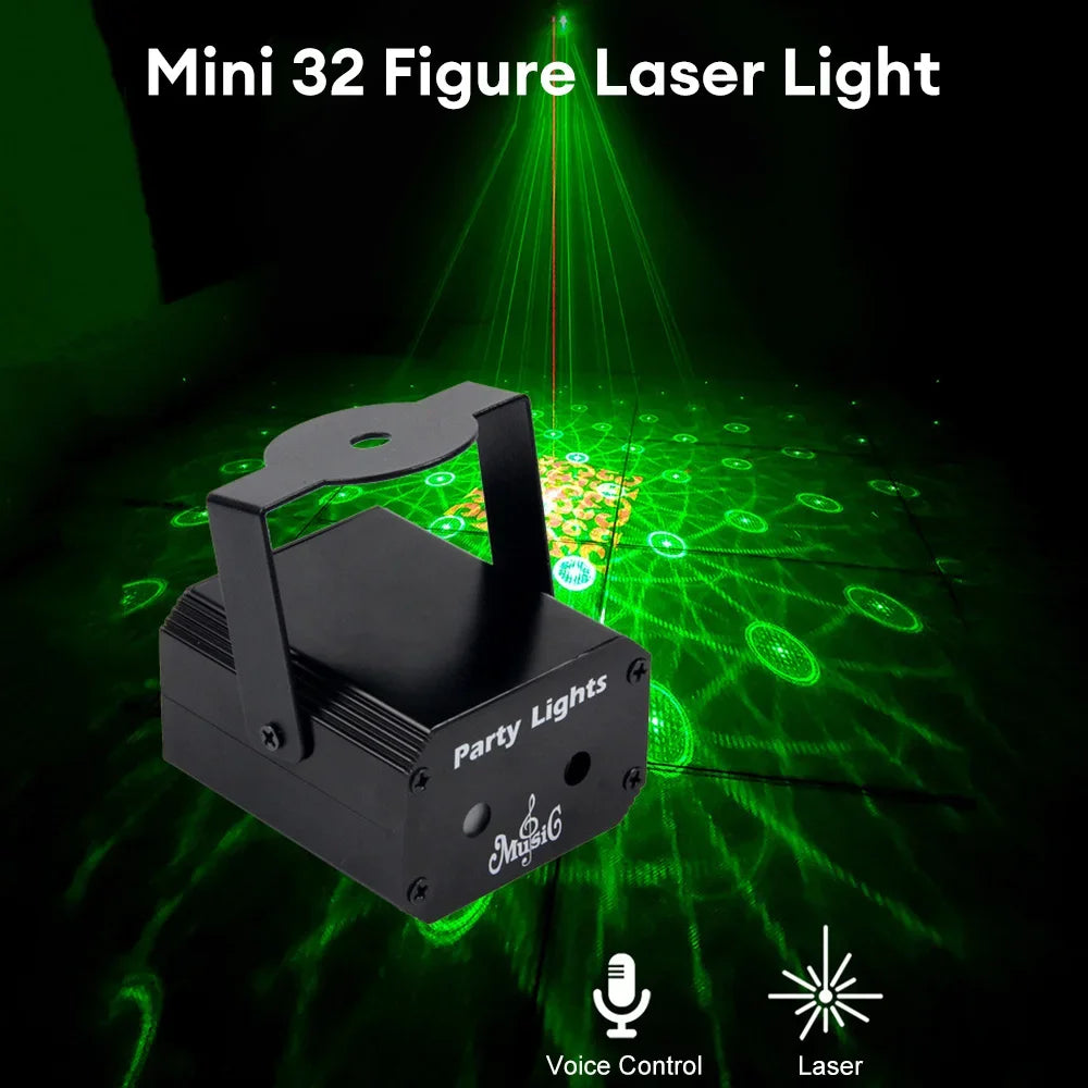 Mini Proyector Láser para Fiesta 32 Patrones
